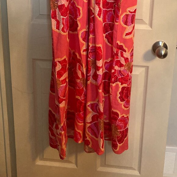 Loft Linen Blend V-Neck  Dress - NWT - Picture 2 of 15